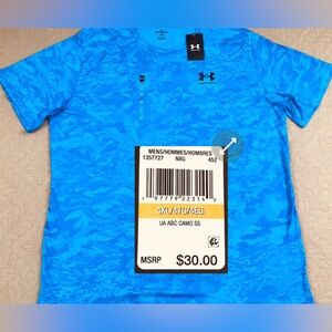 NEW..MEN 4XL UNDER ARMOUR ABC CAMO SS TEE (CAMO ETHER BLUE)